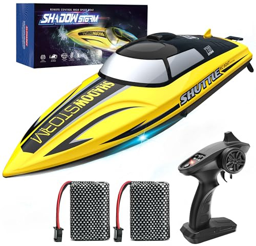 BEZGAR RC Boat - 32+ KPH Fast Remote Control Boat for Pool, Lake & Salt Water, 2.4GHz Speed Boats for Adults & Kids, Summer Water Beach Toys, Birthday Gifts for Boys & Girls Age 8-12 Years Old