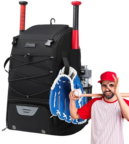 Baseball per Giocatori - Giovanile Bat Pack, Softball Field Mackpack | Organizzatore di ingranaggi sportivi, cappello guanto casco battuta per bambini per bambini.
