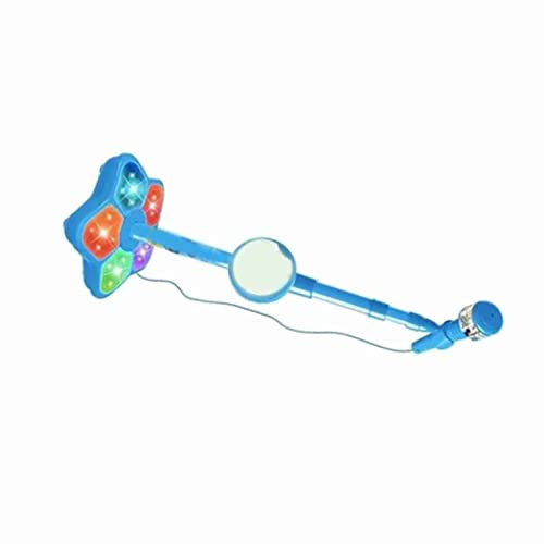 Jeffergarden Microphone pour Enfants avec Support, Micro de karaoké en Plastique Léger avec Lumières, Hauteur Réglable pour Les Rassemblements de Garçons et de Filles