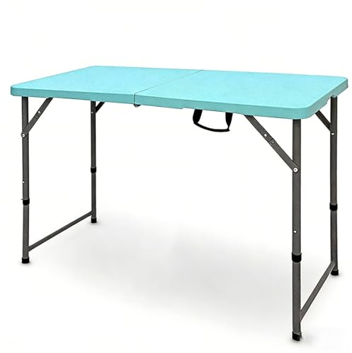 WBBML Flohmarkttisch mit Tragegriff Komfortabel Küchentisch Zuverlässig Temporärer Klapptisch Terrasse Ausstellungsraum(Blue)