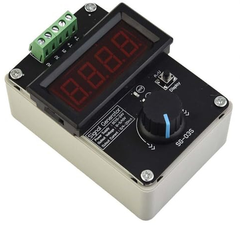 Rainorning Generatore di Segnale 0-20mA / 4-20mA / 0-10V, Sorgente di Corrente e Tensione Analogica Regolabile, Generatore di Frequenza per Pannello di Controllo PLC e LED.