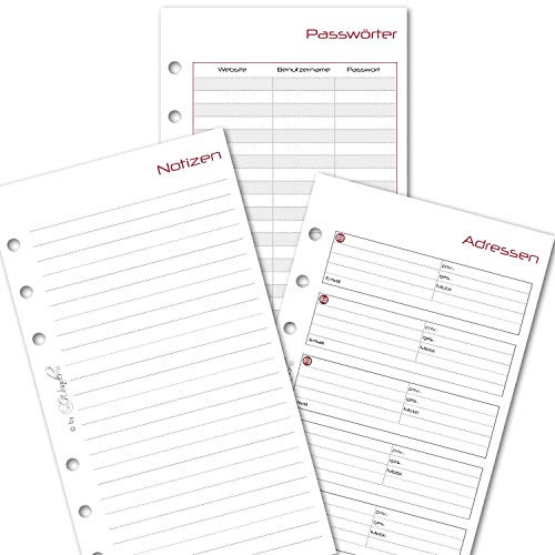 SinnWunder/Planer-Notiz-Set / 50 Blatt/Personal (A6) / BasicSinn