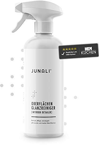 JUNALI Detergente lucido per superfici, cura per cucine lucide, antistatico con effetto perla, sigillante spray per pietra naturale, cromo, vetro, plastica, mobili in legno laccato, ecc. (1 x 500 ml)