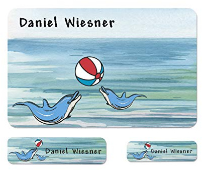 Namensaufkleber Delfin Delfin personalisiert 79 Sticker Schule Kita Kinder
