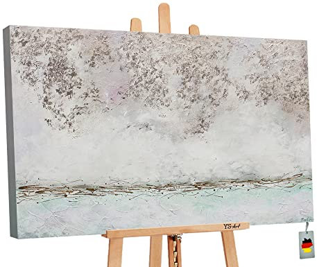 YS-Art Acrylbilder Leinwand Handgemalt Lichtblendung | Gemälde Modern für Wohndecor | Bilder Acryl Abstrakt | Handgemalte Acrylbilder | Wandbild Gemälde handgemalt Büro Flur Ölbild