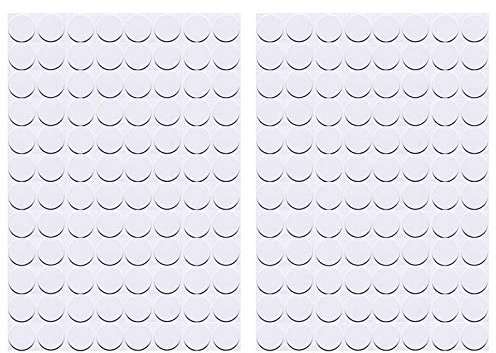 ZXUEZHENG Self-Adhesive Screw Hole Stickers,2-Table 96 in 1 Self-Adhesive Screw Covers Caps Dustproof Sticker 15mm White