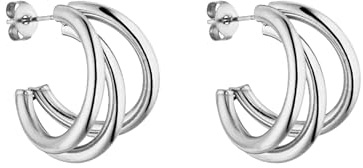 Purelei Eono Ohrringe (Silber) – Damenohrringe aus langlebigem Edelstahl – Wasserfeste Ohrringe Damen – 2 cm Durchmesser – Modeschmuck für deinen individuellen Look