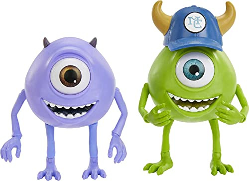 Disney Pixar HBY74 - Monster bei der Arbeit Mike Glotzkowski und Gary Actionfiguren, Spielfiguren aus Disney Plus zum Sammeln, ca. 10 cm groß, Spielzeug ab 3 Jahren