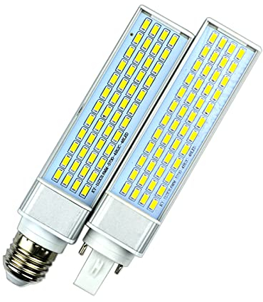 10W 12W 15W 18W 20W 25W E27 G24 G23 LED Mais Glühbirne Licht SMD 5730/5630 Strahler 180 Grad AC85-265V Horizontale Plug Licht 2 Stück,Kaltweiß G24-4pin,10W