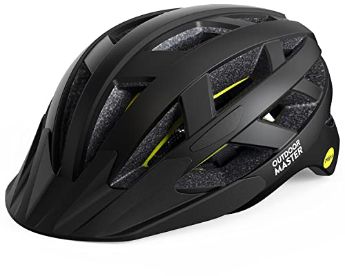 OutdoorMaster MIPS Adult Recreational Cycling Helmet - Carbon Black,M