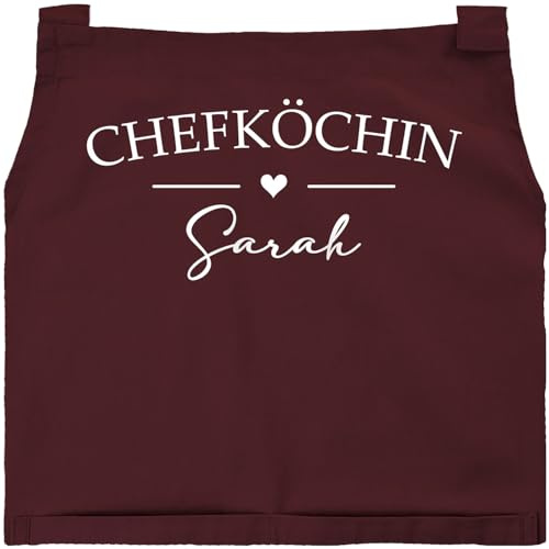 SpecialMe® Kochschürze Küchenschürze Damen Meisterköchin personalisierte Schürze für Frauen mit Namen Baumwolle