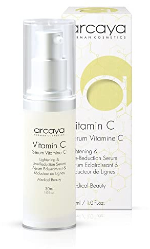 arcaya Vitamin C Serum | Anti-Aging & aufhellend | Mit Vitamin C, Aloe & Hyaluron | Für ein ebenmäßiges, frisches Hautbild | 30 ml
