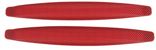 Paquete de 2 Protectores de Esquinas para Parachoques de Coche, Tiras de Goma antiarañazos Delanteras traseras de Goma, Adhesivo para Parachoques Trasero Delantero anticolisión(Rojo)