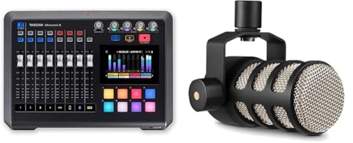 Tascam Mixcast 4 – für Podcaster, Videocaster, Streamer und Content Creator & RØDE PodMic Dynamisches Mikrofon