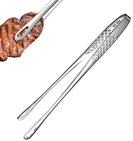 Pince à barbecue en acier inoxydable, pince à barbecue longue en acier inoxydable, clips de cuisson antiadhésifs, pince à ustensiles de cuisine, pince de cuisine antidérapante pour dîner en