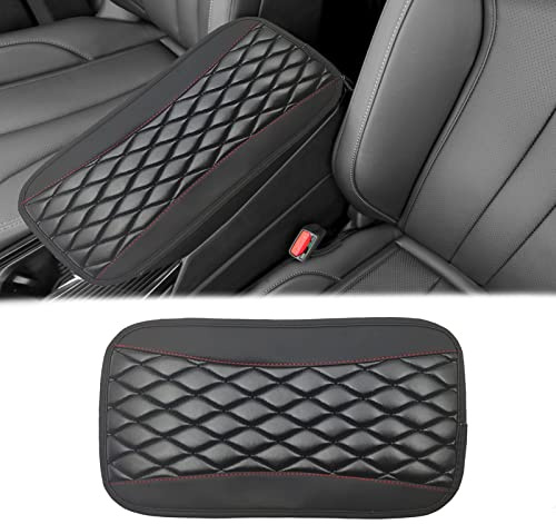 Housse de protection universelle en cuir imperméable pour console centrale de voiture, accessoire de décoration de voiture confortable, convient à la plupart des voitures, véhicules, SUV - Noir