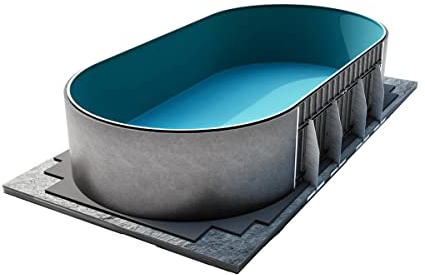 Paradies Pool conZero Komplett - Set für Ovalpool 300 x 500 x 135 cm/Verschalung Bodenplatten Rundschalung, Perimeter Hartschaumplatten, Vinylplatten/Stützwand/Styrodur/ohne Beton