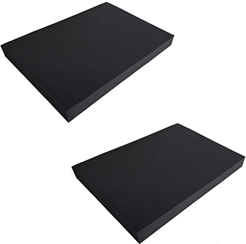 poliuretano espanso gomma piuma per imbottitura cuscini divani sedie giardino protezione imballaggio modellismo cosplay schiuma espansa (30 x 20 cm (2 pezzi), nero)