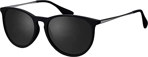 Occhiali da sole La Optica UV 400 Unisex Protezione Vintage Donna Uomo Stile Rotondo - Colori, Spechiati, Nero, M