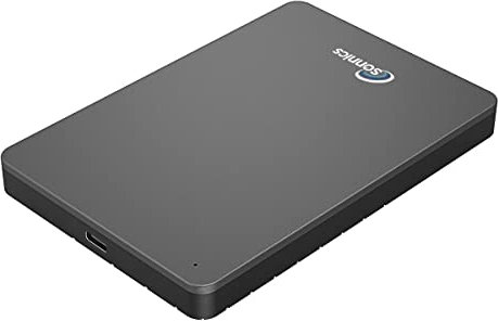 Sonnics Hard disk esterno portatile da 2 TB grigio tipo C USB 3.1 compatibile con PC Windows, Mac, Smart TV, XBOX ONE/Series X e PS4/PS5