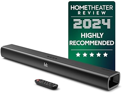 Majority Naga 80 Barre de son Bluetooth 140 W pour Smart TV | Barre de son sans fil 2.1 de 31 po avec caisson de basses intégré | HDMI, AUX, mini barre de son compatible