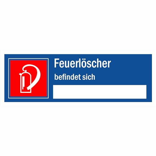 Indigos UG - 3mm Aluverbundplatte - Hinweisschild auf Sicherheitseinrichtung Feuerlöscher befindet sich 50x20 cm - Warnung - Sicherheit - Hotel, Firma, Haus