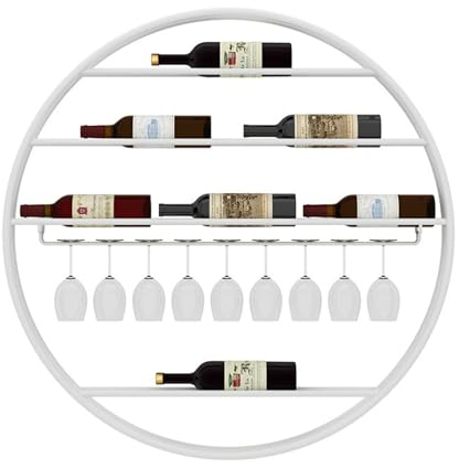 Weinregal Wand Metall Flaschenregal Schmal Wine Rack Bar Regal Wand Barschrank Couch Bar Vitrine Hängend Weinschrank Mini Bar Getränkeregal mit Weinglashalter für Esszimmer Home Bar Küche ( Color : Wi