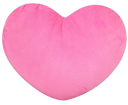 Herzkissen, Herz Kissen Kinderzimmer, Kuschelkissen Kinder Herzform Dekokissen Kopfkissen Kissen Zierkissen, Plüsch Kinderkissen für Kinderzimmer Sofa Dekoration (Rose,40 cm)