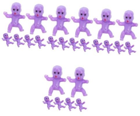 TOYANDONA 200stücke Miniature Figuren Aus Plastik Mini Babypuppen Für Dekoration Shower Spiele Und Kreative Projekte Als Partyzubehör