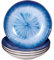 AWHOME Dinner Plates Set of 4 Blue 8in Dinner Plates,Perfect for Steak, Salad, Pasta(Gradient Blue)