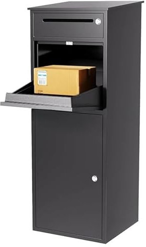 LISHAOHU Buzón De Paquetería Multifuncional, Buzón De Paquetería Exterior con Cerradura De Llave, Diseño De Ranura Deslizante, Diseño Impermeable, Fácil De Instalar, Adecuado for El Hogar