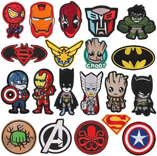 AUTOWNLUX 20 parches para planchar para niños, para planchar o coser, para ropa infantil, pantalones, mochilas, sombreros, vaqueros