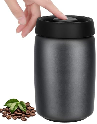 VINATO Bote de Café Hermético de Acero Inoxidable 1.2L – Recipiente al Vacío para Café, Té o Alimentos,Bote Cafe