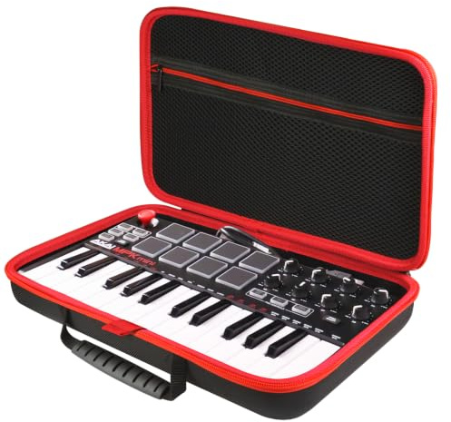 LVKAYCE Carrying & Protective Case for Akai Professional MPK Mini MK3 & MKII | MPK Mini Play -25 Key USB MIDI Keyboard Controller (Case Only)