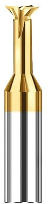 Temhyu HRC55 Wolframkarbid Schwalbenschwanzfräser Aluminium Schaftfräser CNC Nutwerkzeug 45 75 60 Grad 0,8-16 MM Metall Werkzeugstahl Fräser(5XR60X50LX4F,For Steel)