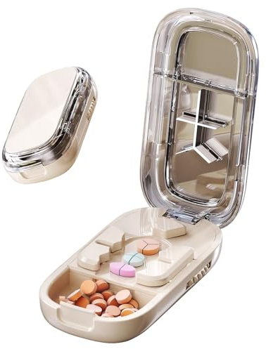 Découpeur, distributeur portable pour comprimés – hebdomadaire, coupe-comprimés, pour infirmières, école, camping, maison, hôpital, adultes, âgés