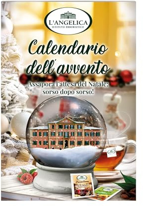 L'Angelica, Calendario dell'Avvento 2026, Set Regalo Tisane, Gusti Passione di Frutta, Passioni d'Inverno, Tisane Funzionali Active, 1 Confezione da 24 Bustine