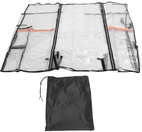 Sahgsa Cubierta Universal Transparente para Montacargas, 60 X 52 X 53 Pulgadas, PVC Resistente a la Intemperie, Protección contra la Lluvia, el Polvo y el Sol, Adecuada para la Mayoría