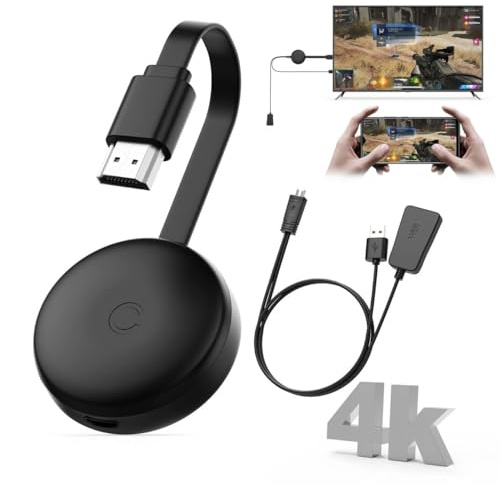 4K Wireless HDMI Display Dongle Adapter, Screen Mirroring Receiver für iOS/Android/Windows/macOS/Laptop/Tablet zu TV/Monitor/Projektor, HDMI Extender unterstützt AirPlay, Miracast, DLNA