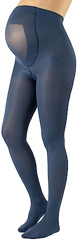 CALZITALY - Opaque Maternity Pantyhose - Pregnancy Tights for Women - 100 DEN Italian Hosiery (M, Blue Jeans)