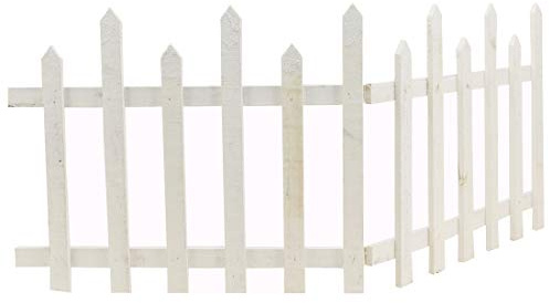 Staccionata in legno decorativa colore Bianco 4979