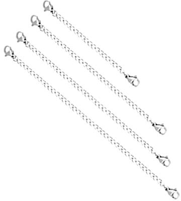 Milisten Chaîne D'Extension en Acier Inoxydable avec Fermoir À Homard Aux Deux Extrémités pour Colliers Et Bracelets DIY Kit De Fabrication De Bijoux Extension Sécurisée Et Facile À Utiliser