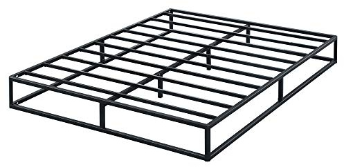 Olee Sleep 22cm Modernes Metall-Plattformbettgestell / Bett / Metallgestell / Stahl-Lattenrost / Matratzenrahmen / Kein Boxspring erforderlich / 160 x 200cm / Queen / Schwarz