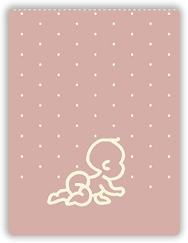 Sanosoft Kuscheldecke für Babys 75x100cm - Made in Germany - Öko-Tex 100 Baumwoll Babydecke (Rosa/Creme)