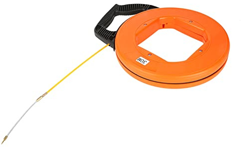 30M Non Conductive Fiberglass Draw Wire Fish Tape In Reel Wire Pulling Tool Electrical Cable Puller