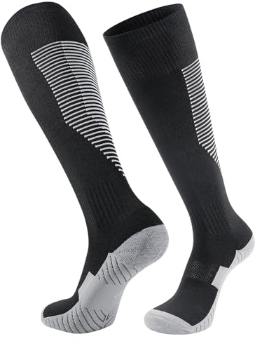 Benirap Football Socks for Men, Anti-Slip Breathable Athletic and Comfortable Sports Socks for Soccer Rugby Hockey Running, One Size-1 Pack,C1
