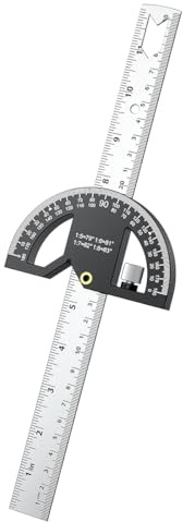 ANCLLO Precision Engineer Woodworking Rulec Holzbearbeitungs-Ritzwinkellineal Winkelmesser mit 300 mm Edelstahl-Markierungslineal