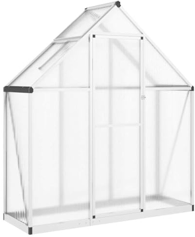 vidaXL Invernadero con Marco Base Aluminio Plateado 169x58x195 cm