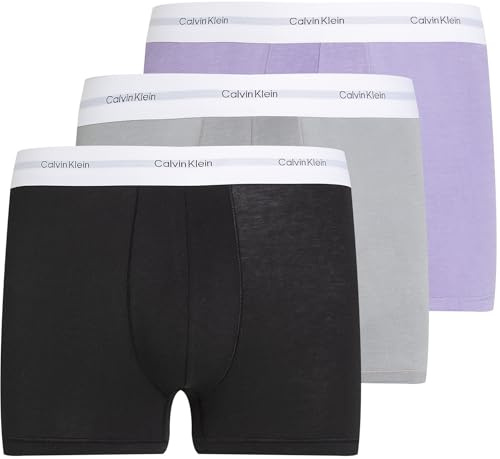 Calvin Klein Calzoncillos bóxer Pack de 3 Hombre Trunks Balance con Logotipo en la Cintura