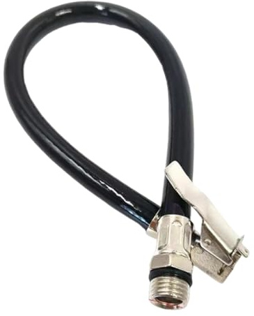 1pcs Flexibler Luftschlauch mit Clip für Fahrräder und Motorräder - Reifenfülladapter und Ventilverlängerung - passend für alle Reifen mit Standardventilen - aus Gummi Luftschlauch mit Clip